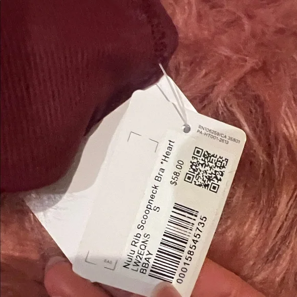 Lululemon Nulu Ribbed Scoopneck Bra light support Burgundy - Picture 4 of 5
